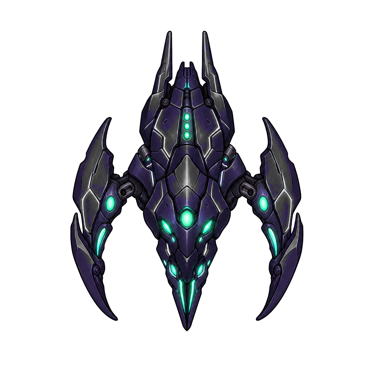 Small purple Swarm drone pointing downward